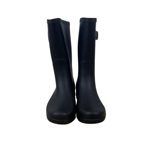 Chooka Womens Black Rubber With Adjustable Buckle Strap Rain Boots Size 9 - Picture 2 of 11